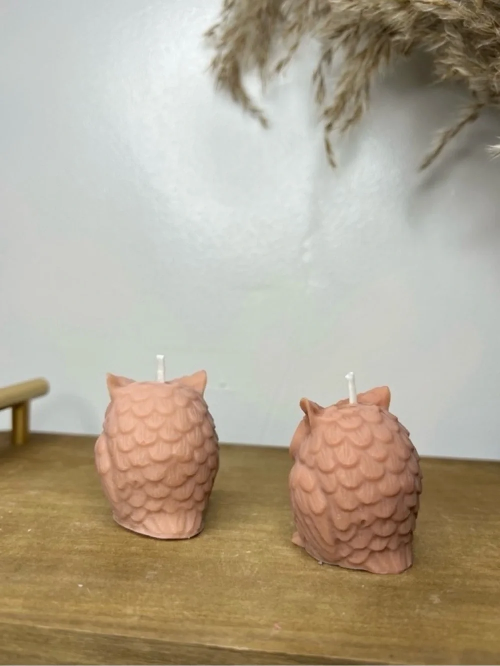 Owl-Shaped Decorative Candle Set - Butterscotch Bourbon